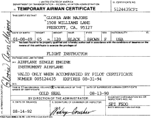 Temporary Airman Certificate Temporary Airman Certificate